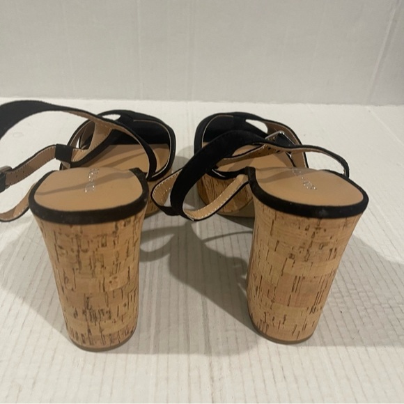 Women’s Sun + Stone Jillien Black Faux Suede Platform Sandals Size 11 US! - Picture 5 of 9